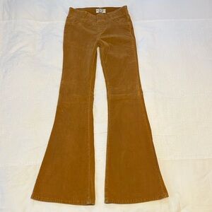 We The Free Pull On Corduroy Flare Stretchy Elastic Waist Pants